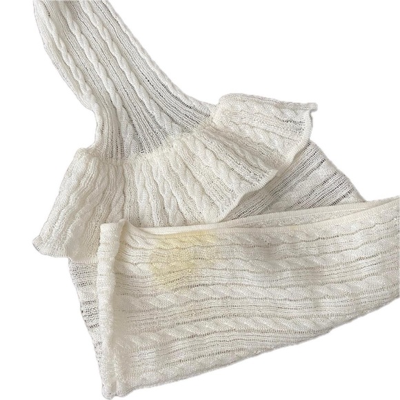 Self-Portrait One Shoulder Lace Ruffle Blouse - Picture 4 of 7